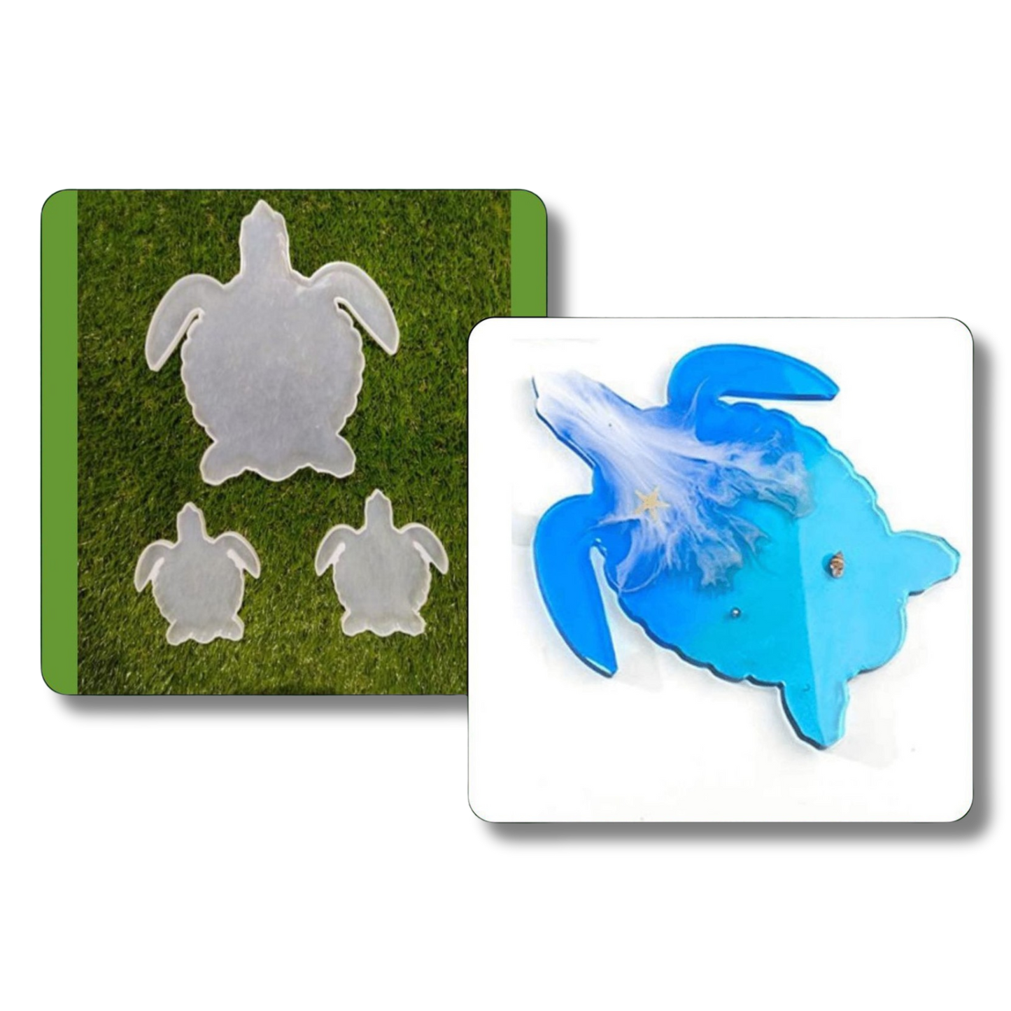 3 In 1 Tortoise Coaster & Tray Set Mould