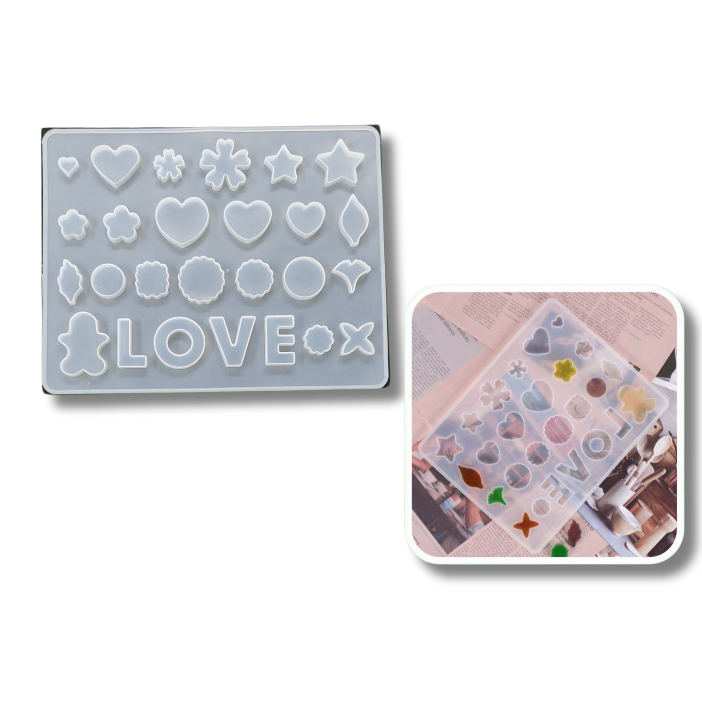 26 Cavity (Love In Wording) Keychain & Pendant Mould