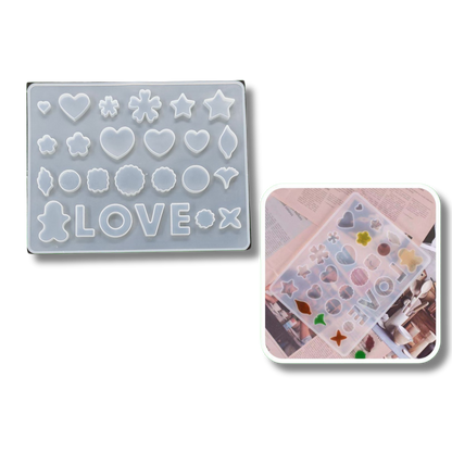 26 Cavity (Love In Wording) Keychain & Pendant Mould