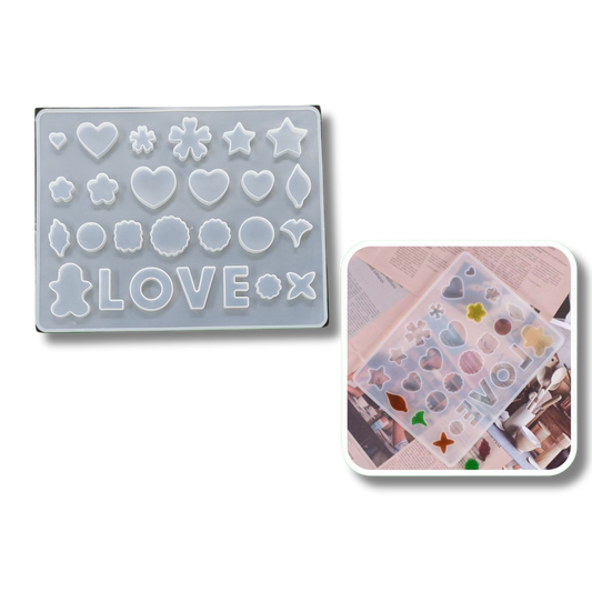 26 Cavity (Love In Wording) Keychain & Pendant Mould