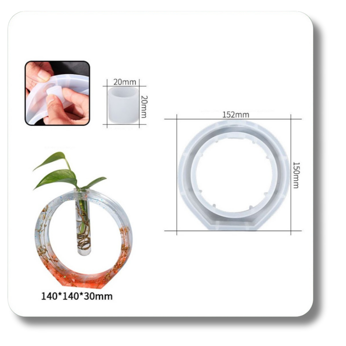 Round Test Tube Planter Mould