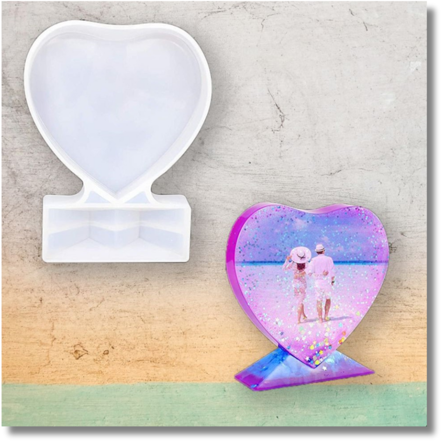 Small Heart Photo Frame Mould