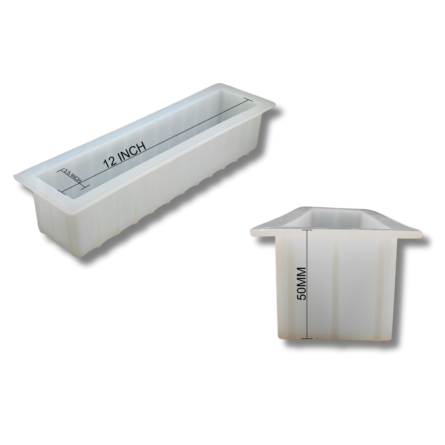 12" X 3.5" Rectangle Deep Casting & Soap Mould