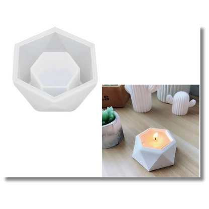 6-Corner Flower Pot & Tea Light Candle Holder Mould