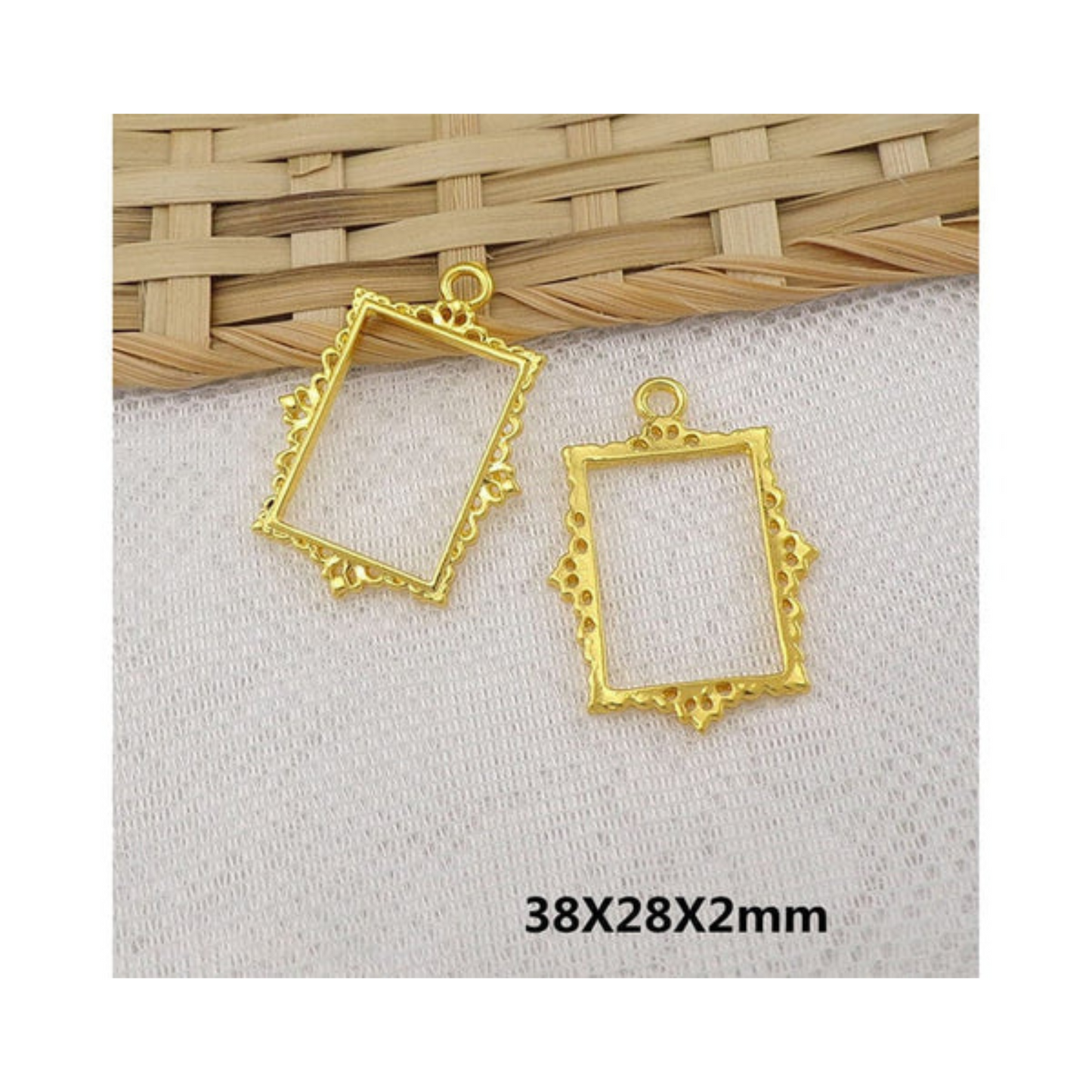 Gold Photo Frame Bezels 5 Pcs